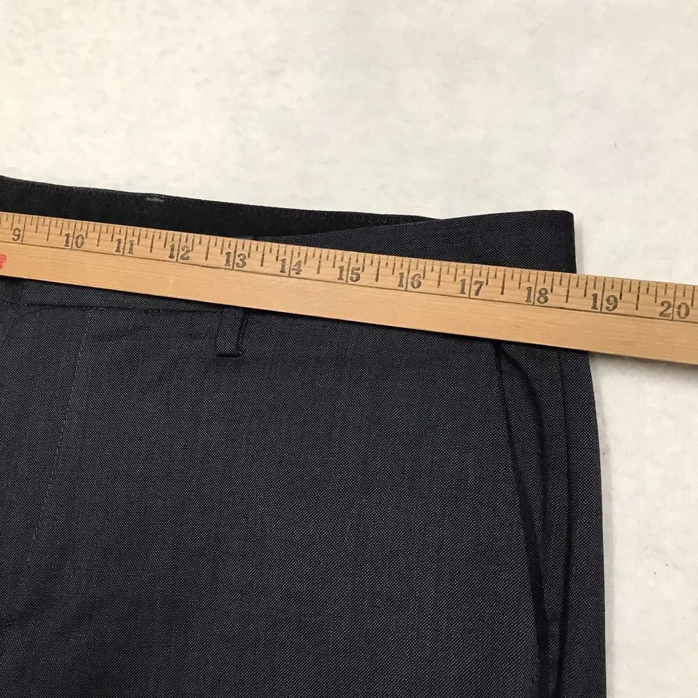 J CREW Bowery Dress Pants Men 34/34 (36x34 fit) Deep Navy Blue Flat Wool Blend